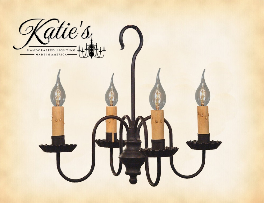 Katie's Handcrafted Lighting Peppermill Metal Chandelier Finished In Aged Black