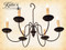 Katie's Handcrafted Lighting Wilcox Chandelier Finished In Aged Black Finish