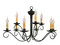 Katie's Handcrafted Lighting Washington 2-Tier Chandelier Finished In Aged Black Finish