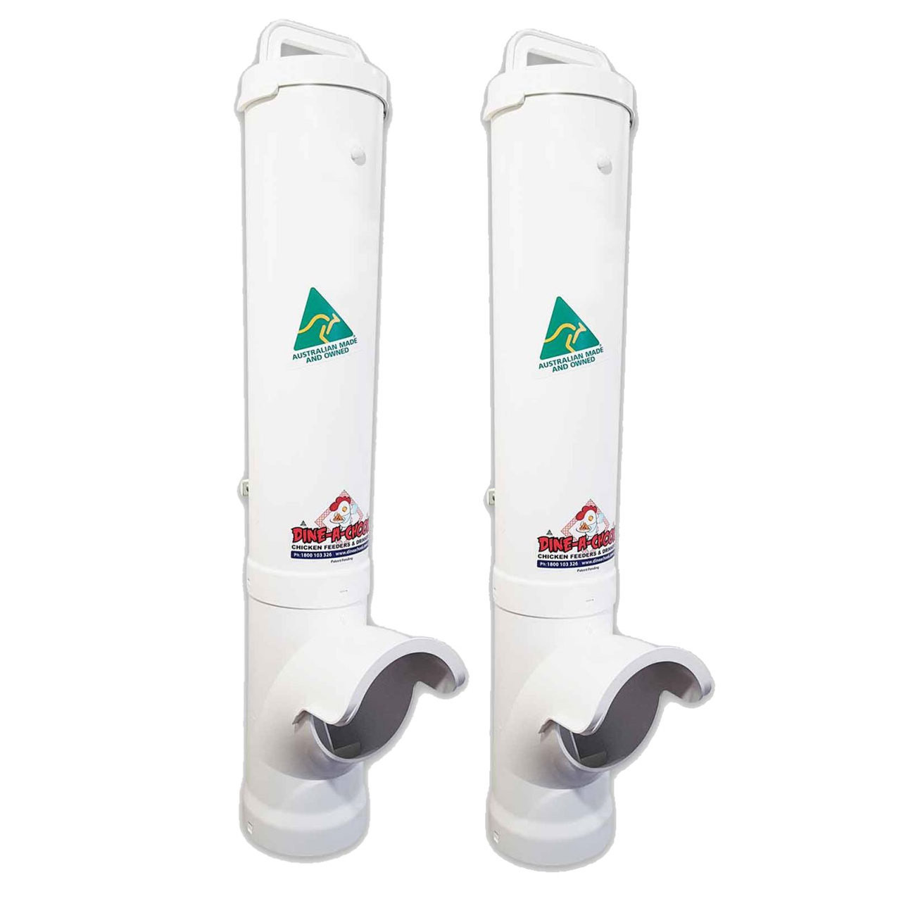 Dine A Chook Large Chicken Feeder Twin Pack Shop UK 