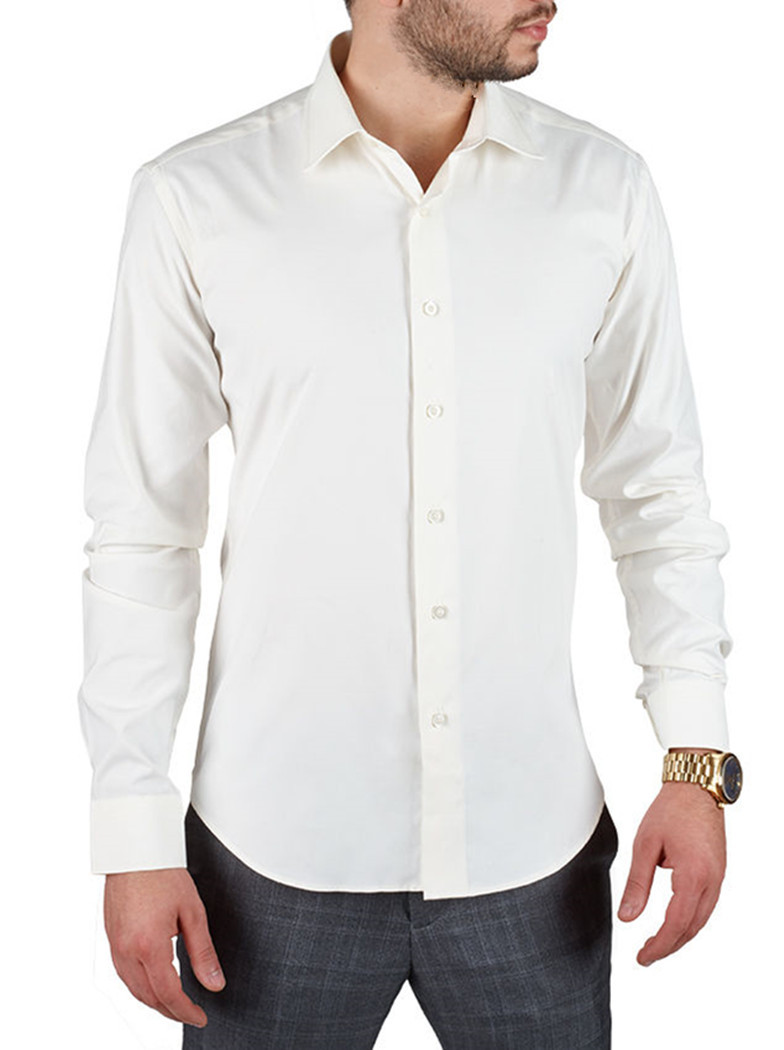 Off White Men S Solid Slim Fit Amanti Convertible Cuff Dress