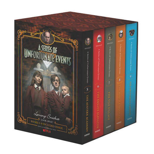 A Series of Unfortunate Events #5-9 Netflix Tie-in Box Set by Lemony Snicket, Brett Helquist, 9780062796196