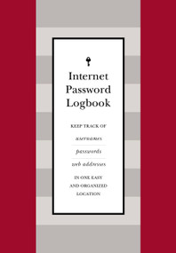 Internet Password Logbook (Red Leatherette) (Keep track of usernames, passwords, web addresses in one easy and organized location) by Editors of Rock Point, 9781631065668