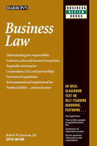 Business Law by Barron's Educational Series, Robert W. Emerson, 9781438005119