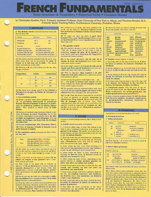 Language Fundamentals: French by Theodore Kendris, Christopher Kendris, 9780812063059