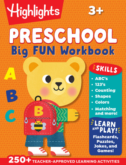 Preschool Big Fun Workbook (Preschool Learning Workbook with Over 250 Practice Games and Puzzles for PreK Math, Writing, Shapes and More Activities) by Highlights Learning, 9781629797625