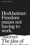 Towards a New Manifesto - 9781786635532 by Theodor Adorno, Max Horkheimer, 9781786635532