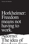 Towards a New Manifesto - 9781786635532 by Theodor Adorno, Max Horkheimer, 9781786635532