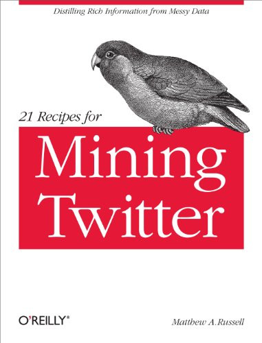 21 Recipes for Mining Twitter (Distilling Rich Information from Messy Data) by Matthew A. Russell, 9781449303167