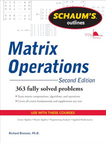 Schaum's Outline of Matrix Operations by Richard Bronson, 9780071756044