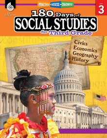 180 Days®: Social Studies for Third Grade (Practice, Assess, Diagnose) by Terri McNamara, 9781425813956