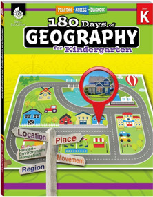 180 Days™: Geography for Kindergarten (Practice, Assess, Diagnose) by Jessica Hathaway, 9781425833015