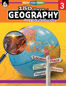 180 Days™: Geography for Third Grade (Practice, Assess, Diagnose) by Saskia Lacey, 9781425833046
