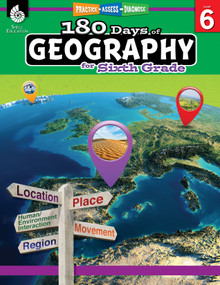 180 Days®: Geography for Sixth Grade (Practice, Assess, Diagnose) by Jennifer Edgerton, 9781425833077