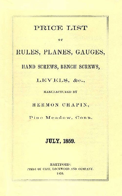 H. Chapin 1859 Price List by Astragal Press, 9781879335080