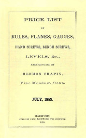 H. Chapin 1859 Price List by Astragal Press, 9781879335080