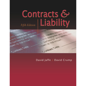 Contracts And Liability by David Jaffe, David Crump, 9780867185584