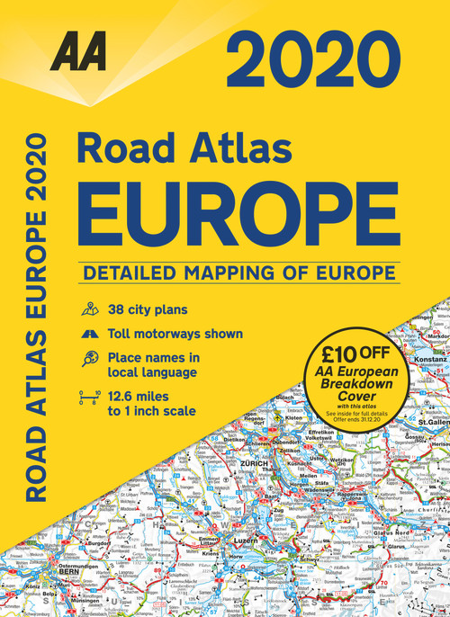 Road Atlas Europe 2020 by AA Publishing, 9780749581435