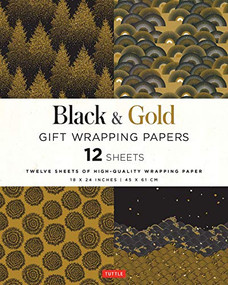 Black & Gold Gift Wrapping Papers - 12 Sheets (18 x 24 inch (45 x 61 cm) Wrapping Paper) by Tuttle Studio, 9780804852104