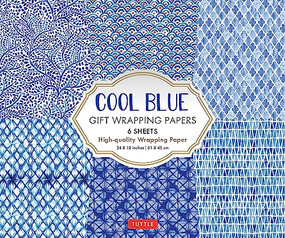 Cool Blue Gift Wrapping Papers - 6 sheets (24 x 18 inch (61 x 45 cm) Wrapping Paper) by Tuttle Studio, 9780804852210