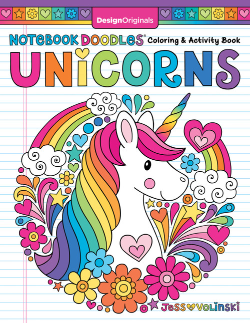 Notebook Doodles Unicorns (Coloring and Activity Book) by Jess Volinski, 9781497204423