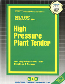 High Pressure Plant Tender - 9780837332772 by National Learning Corporation, 9780837332772