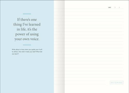 Becoming: A Guided Journal for Discovering Your Voice by Michelle Obama, 9780593139127