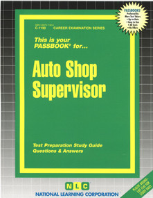 Auto Shop Supervisor - 9780837311302 by National Learning Corporation, 9780837311302