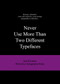 Never Use More Than Two Different Typefaces (And 50 Other Ridiculous Typography Rules) by Anneloes van Gaalen, 9789063692162