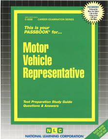 Motor Vehicle Representative - 9780837332581 by National Learning Corporation, 9780837332581