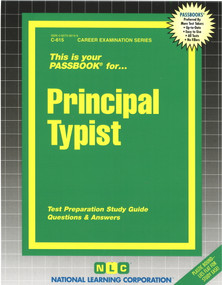 Principal Typist - 9780837306155 by National Learning Corporation, 9780837306155