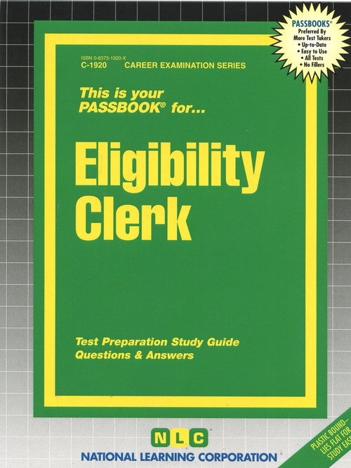 Eligibility Clerk - 9780837319209 by National Learning Corporation, 9780837319209