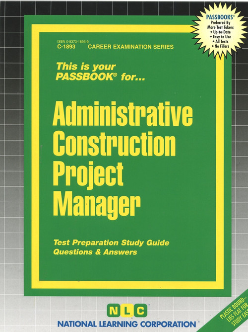 Administrative Construction Project Manager - 9780837318936 by National Learning Corporation, 9780837318936