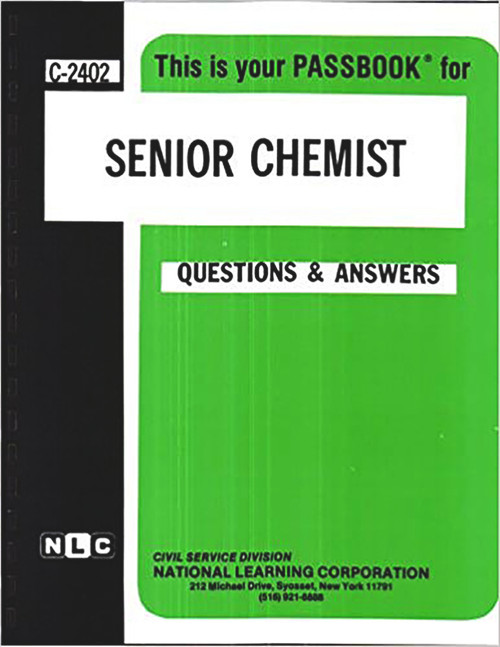 Senior Chemist - 9780837324029 by National Learning Corporation, 9780837324029