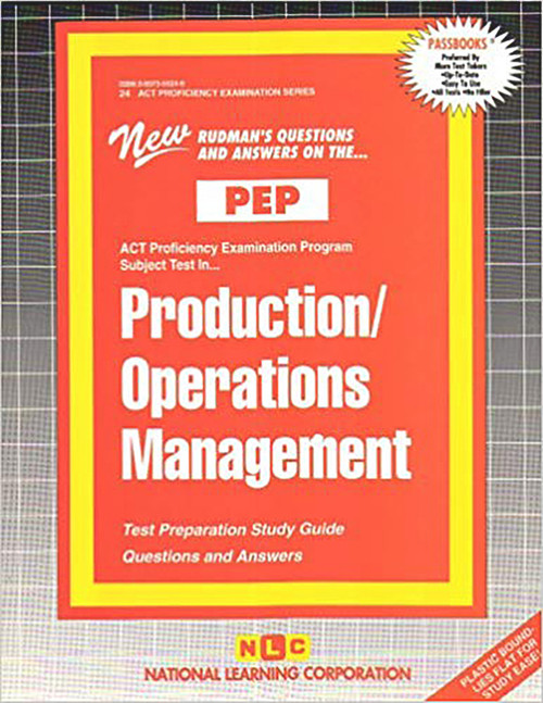 Production/Operations Management - 9780837355245 by National Learning Corporation, 9780837355245
