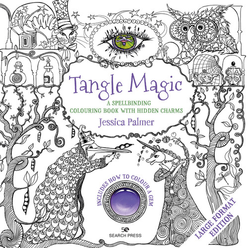 Tangle Magic - Large Format Edition (A spellbinding colouring book with hidden charms) - 9781782219057 by Jessica Palmer, 9781782219057