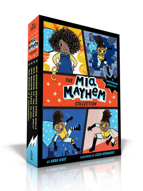 The Mia Mayhem Collection (Mia Mayhem Is a Superhero!; Mia Mayhem Learns to Fly!; Mia Mayhem vs. The Super Bully; Mia Mayhem Breaks Down Walls) by Kara West, Leeza Hernandez, 9781534446403