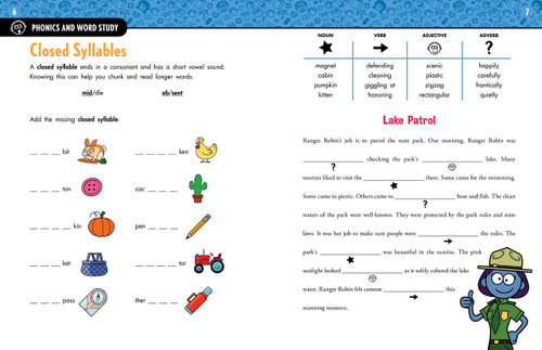 Mad Libs Workbook: Grade 4 Reading (Aligns with State and National Common Core Standards) by Wiley Blevins, Mad Libs, 9780593222843