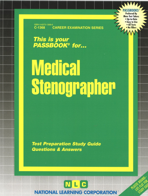 Medical Stenographer - 9780837313689 by National Learning Corporation, 9780837313689
