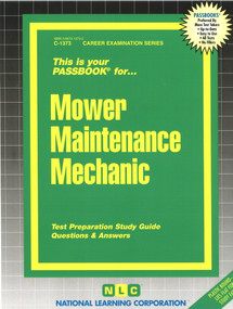 Mower Maintenance Mechanic - 9780837313733 by National Learning Corporation, 9780837313733
