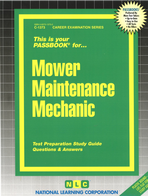 Mower Maintenance Mechanic - 9780837313733 by National Learning Corporation, 9780837313733