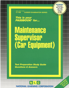Maintenance Supervisor (Car Equipment) - 9780837311586 by National Learning Corporation, 9780837311586