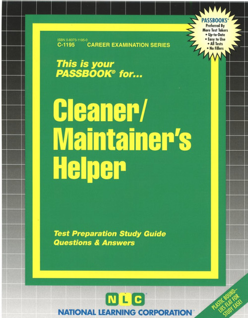 Cleaner-Maintainer's Helper - 9780837311951 by National Learning Corporation, 9780837311951