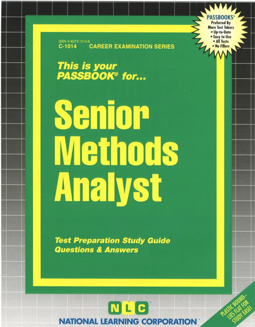 Senior Methods Analyst - 9780837310145 by National Learning Corporation, 9780837310145