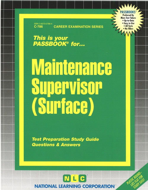 Maintenance Supervisor (Surface) - 9780837307862 by National Learning Corporation, 9780837307862