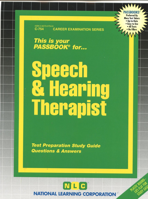 Speech & Hearing Therapist - 9780837307541 by National Learning Corporation, 9780837307541
