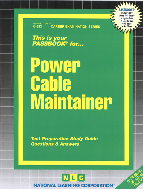 Power Cable Maintainer - 9780837306537 by National Learning Corporation, 9780837306537