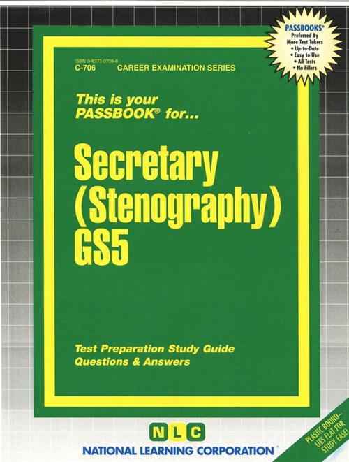 Secretary (Stenography) GS5 - 9780837307060 by National Learning Corporation, 9780837307060