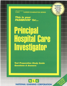 Principal Hospital Care Investigator - 9780837306124 by National Learning Corporation, 9780837306124