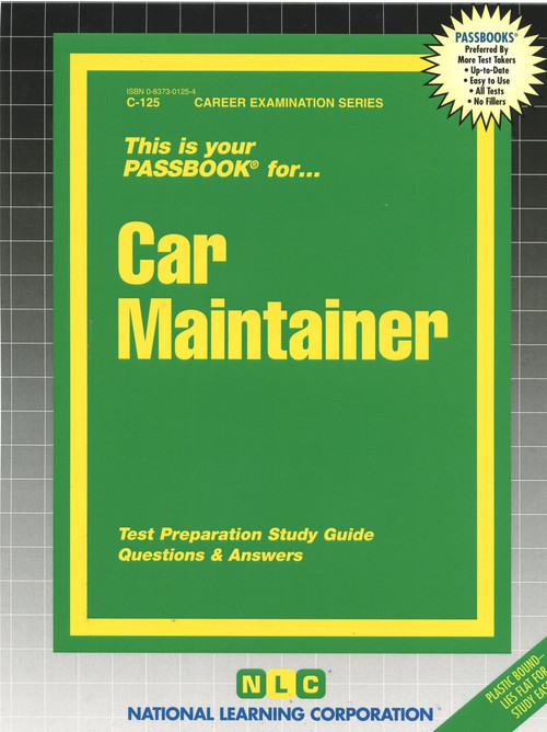 Car Maintainer - 9780837301259 by National Learning Corporation, 9780837301259